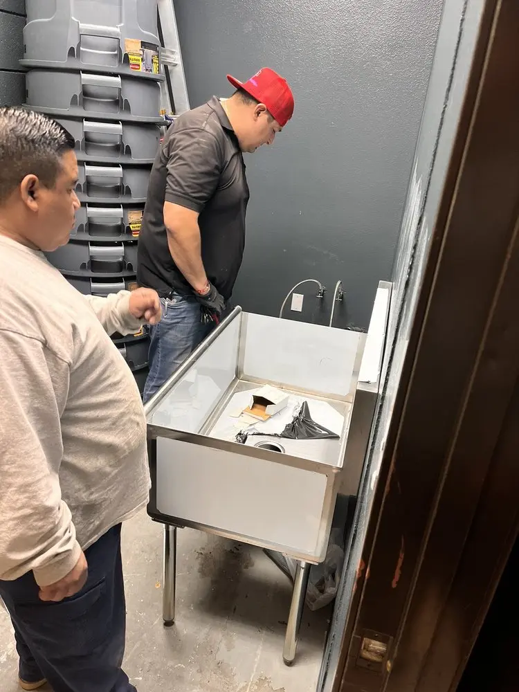 Commercial plumbing and sink installation in Palmer